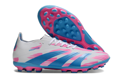 Unisex Adidas Predator Elite 24 MG Football Boots - White/Blue/Pink