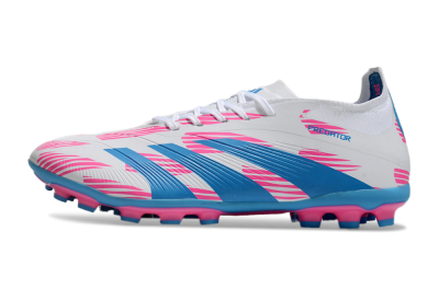 Unisex Adidas Predator Elite 24 MG Football Boots - White/Blue/Pink