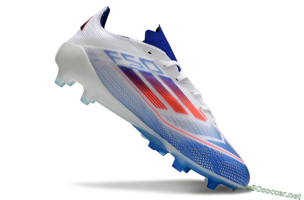 Men's Adidas F50 Elite AG Football Boots - White/Blue/Red 5