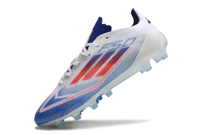 Men's Adidas F50 Elite AG Football Boots - White/Blue/Red