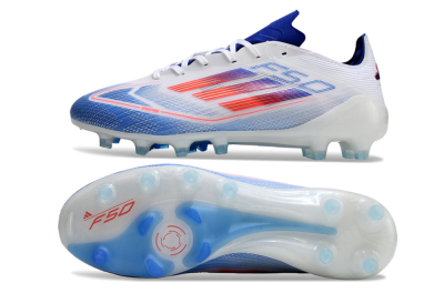 Men's Adidas F50 Elite AG Football Boots - White/Blue/Red