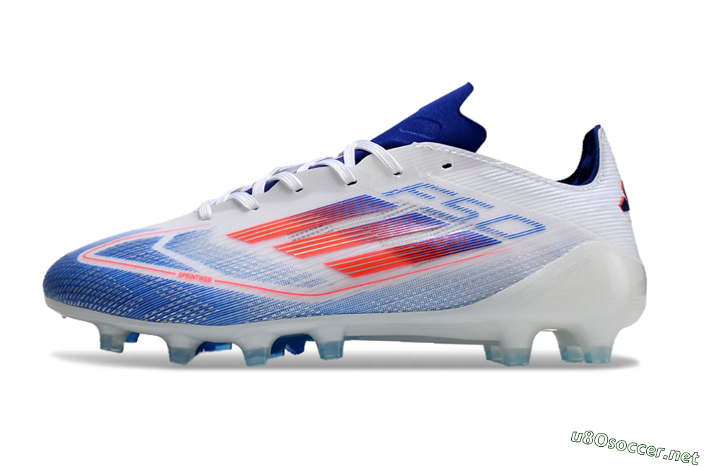 Men's Adidas F50 Elite AG Football Boots - White/Blue/Red 0