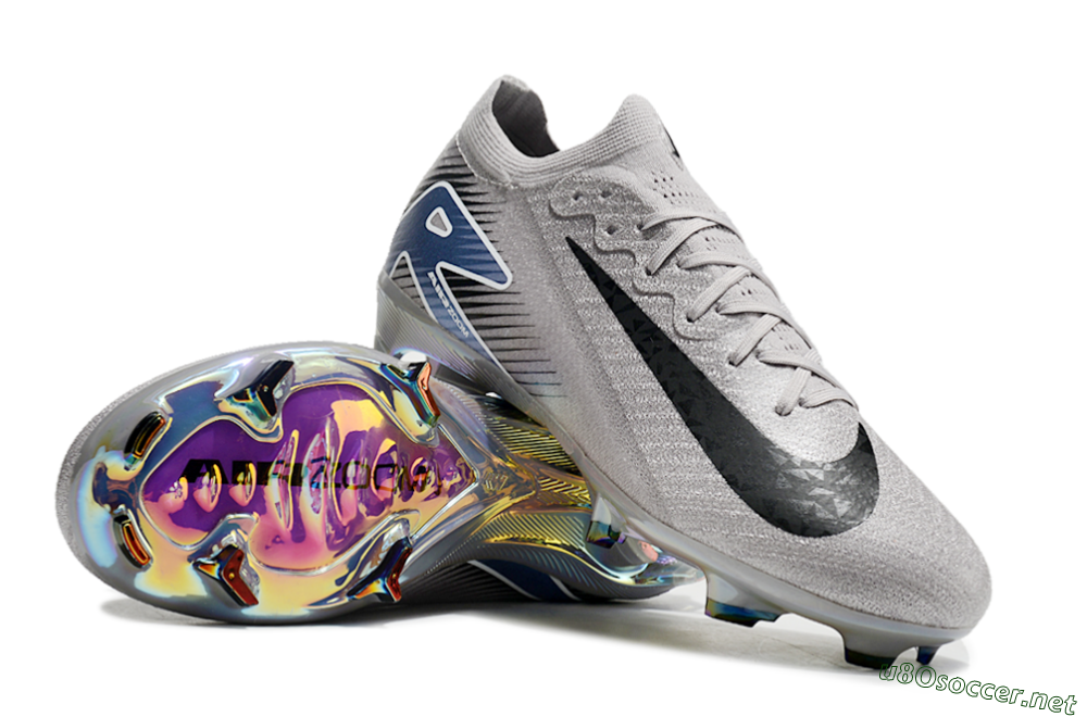 Unisex Nike Air Zoom Mercurial Vapor 16 Elite FG Football Boots - Grey/Black/Blue 3