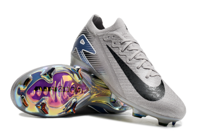 Unisex Nike Air Zoom Mercurial Vapor 16 Elite FG Football Boots - Grey/Black/Blue