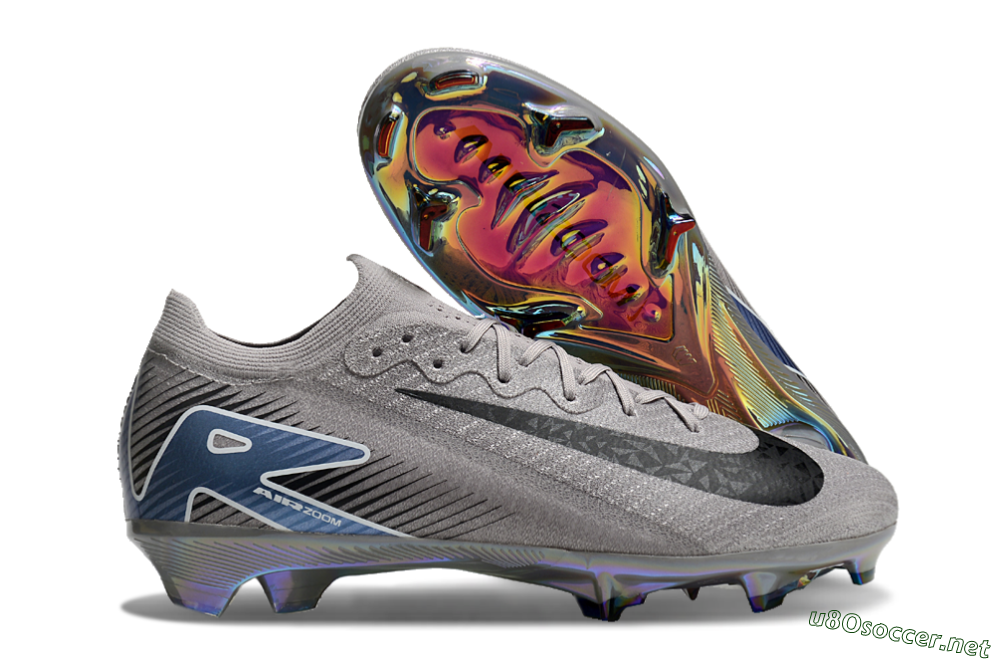 Unisex Nike Air Zoom Mercurial Vapor 16 Elite FG Football Boots - Grey/Black/Blue 2