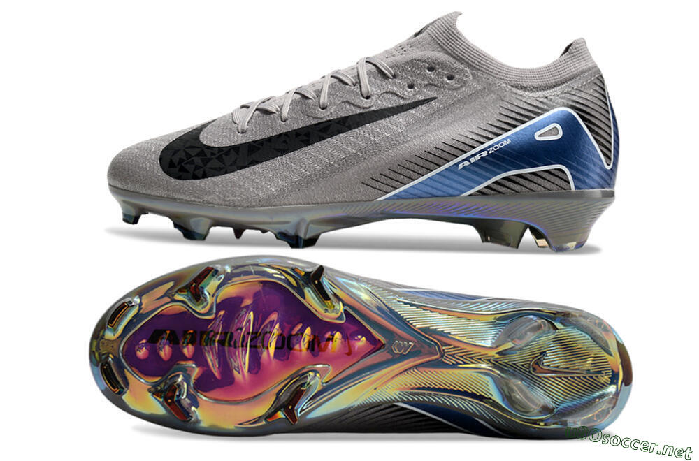 Unisex Nike Air Zoom Mercurial Vapor 16 Elite FG Football Boots - Grey/Black/Blue 1