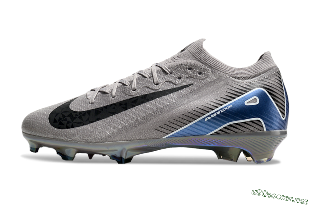 Unisex Nike Air Zoom Mercurial Vapor 16 Elite FG Football Boots - Grey/Black/Blue 0