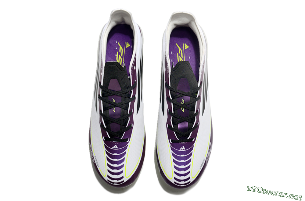 Unisex Messi x Adidas F50 Elite FG Football Boots - White/Black/Purple 4