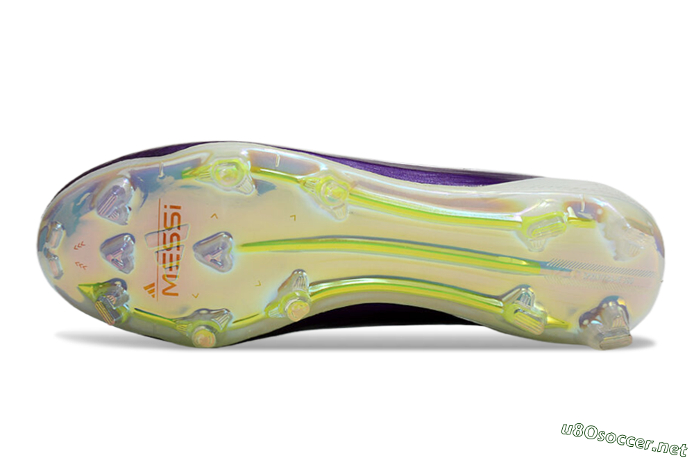 Unisex Messi x Adidas F50 Elite FG Football Boots - White/Black/Purple 5