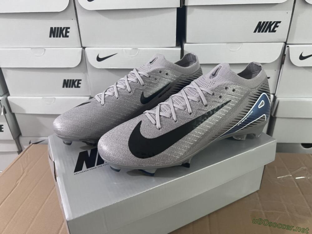 Unisex Nike Air Zoom Mercurial Vapor 16 Elite FG Football Boots - Grey/Black/Blue
