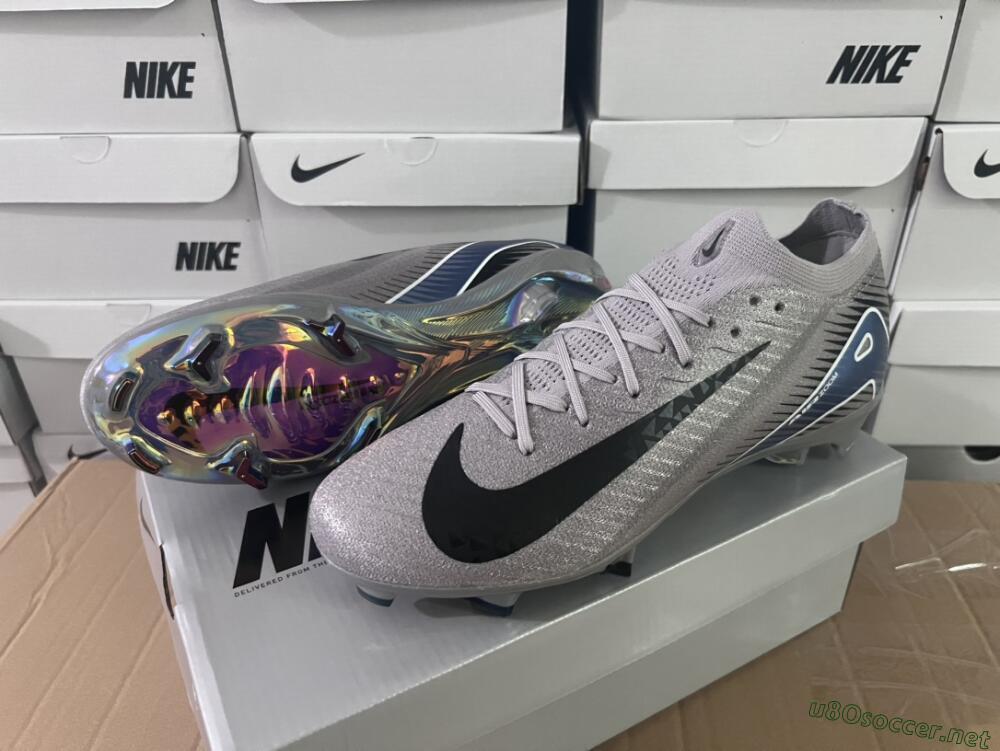 Unisex Nike Air Zoom Mercurial Vapor 16 Elite FG Football Boots - Grey/Black/Blue