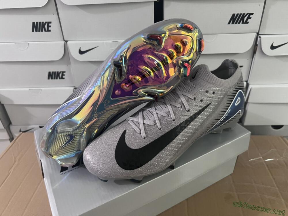 Unisex Nike Air Zoom Mercurial Vapor 16 Elite FG Football Boots - Grey/Black/Blue