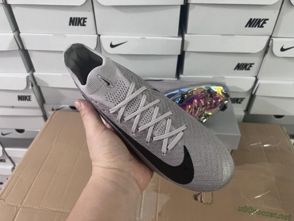 Unisex Nike Air Zoom Mercurial Vapor 16 Elite FG Football Boots - Grey/Black/Blue