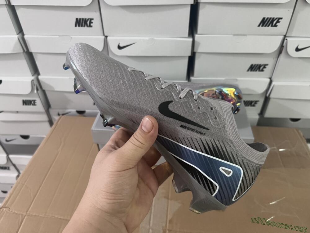 Unisex Nike Air Zoom Mercurial Vapor 16 Elite FG Football Boots - Grey/Black/Blue