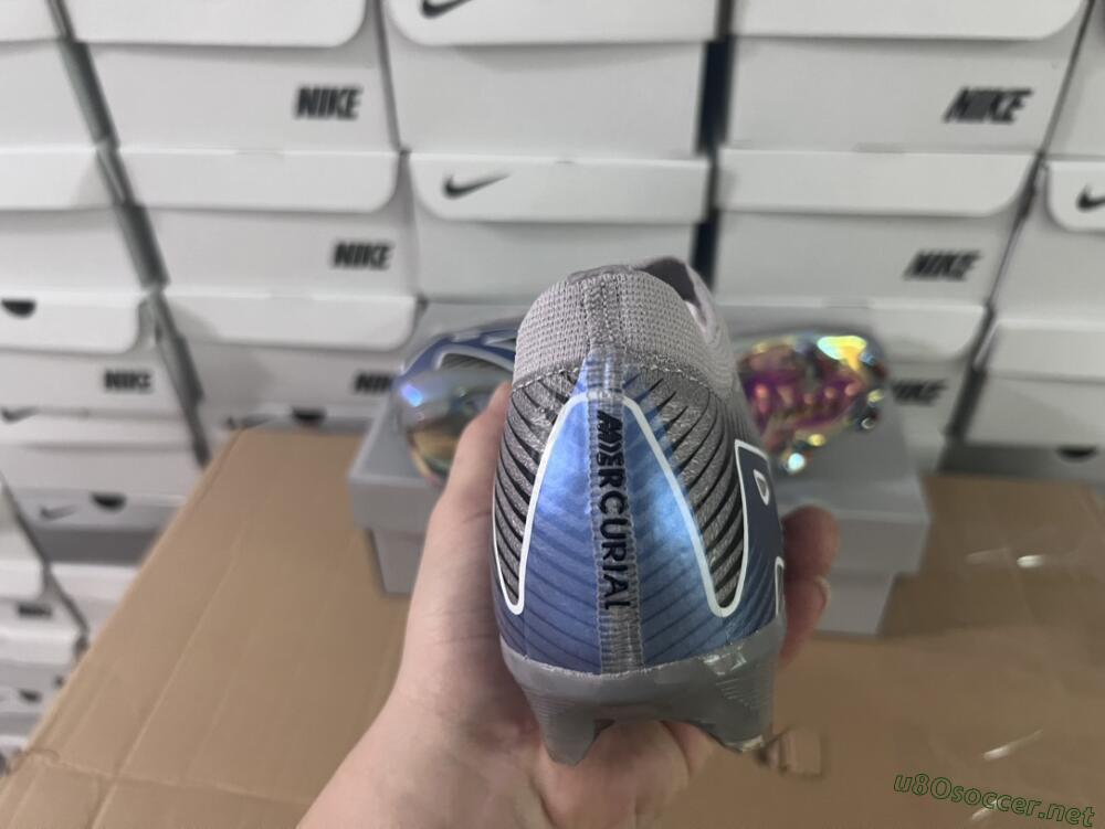 Unisex Nike Air Zoom Mercurial Vapor 16 Elite FG Football Boots - Grey/Black/Blue
