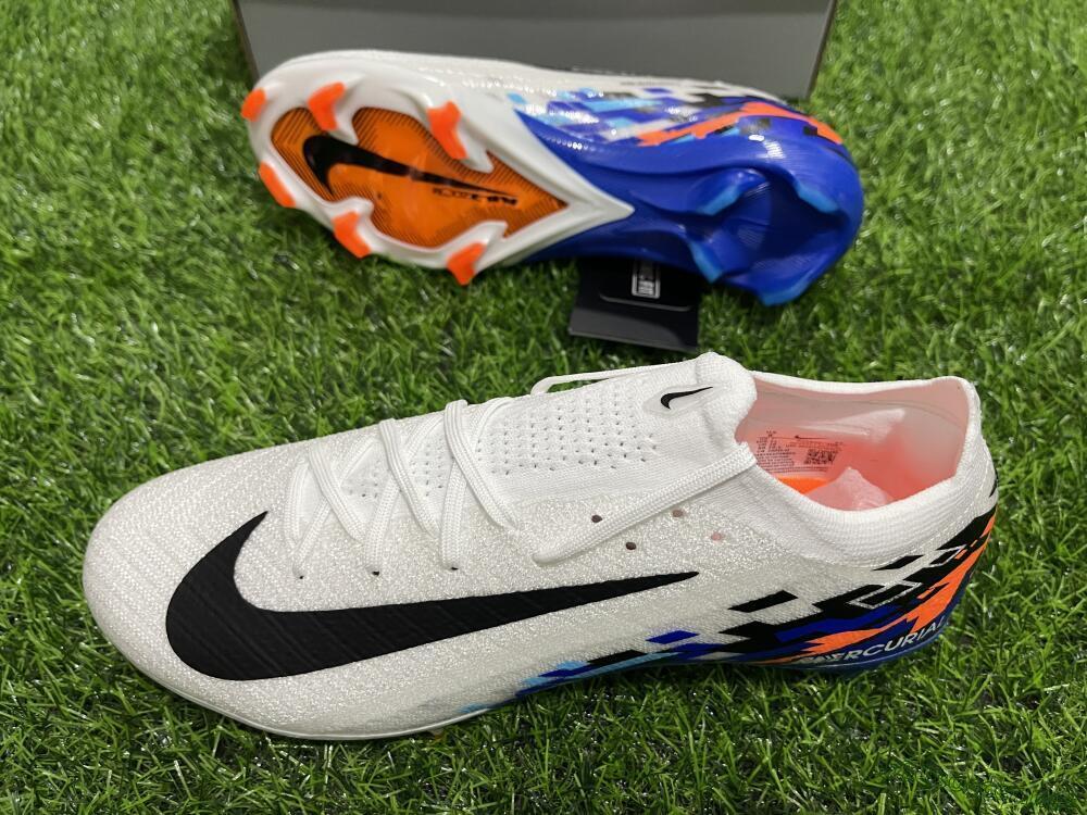 Unisex Nike Air Zoom Mercurial Vapor 16 Elite FG Football Boots - White/Black/Blue/Orange