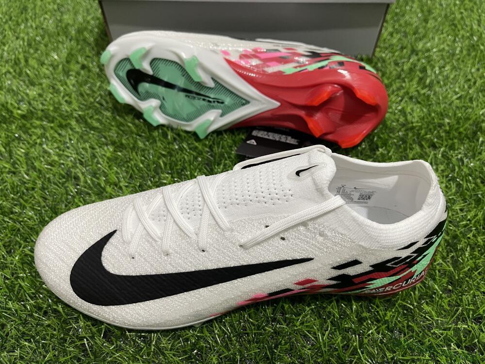 Unisex Nike Air Zoom Mercurial Vapor 16 Elite FG Football Boots - White/Black/Pink/Green