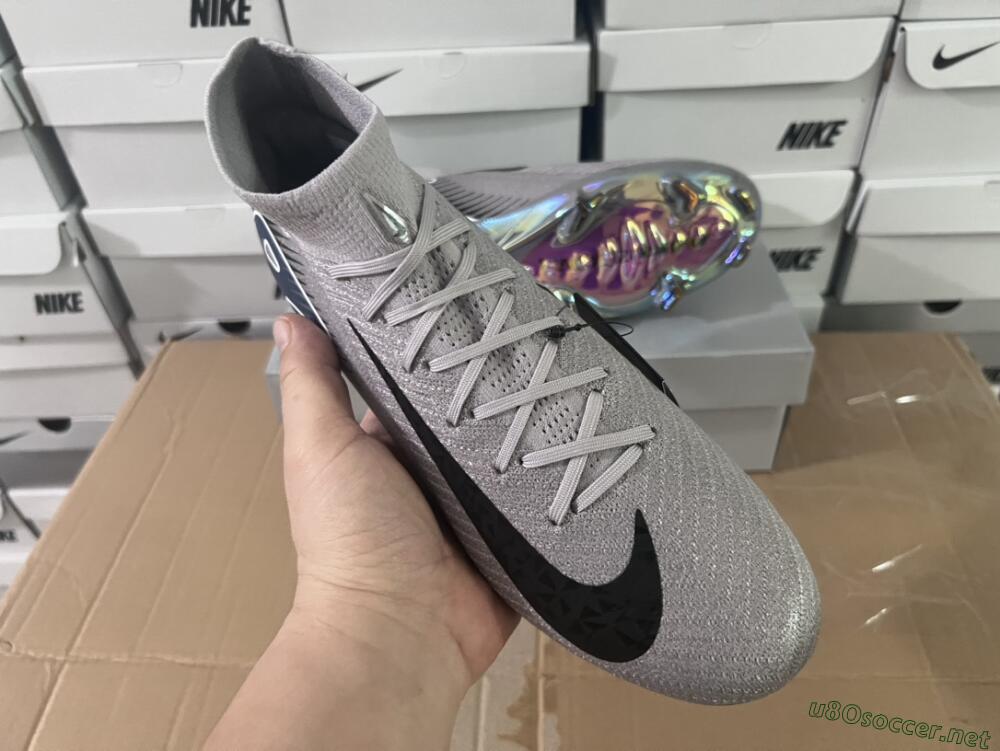 Unisex Nike Mercurial Superfly 10 Elite FG Football Boots - Grey/Black/Blue/Gold