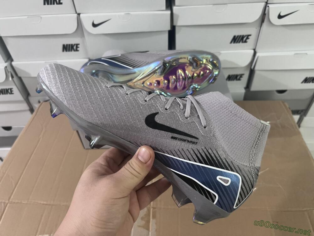Unisex Nike Mercurial Superfly 10 Elite FG Football Boots - Grey/Black/Blue/Gold