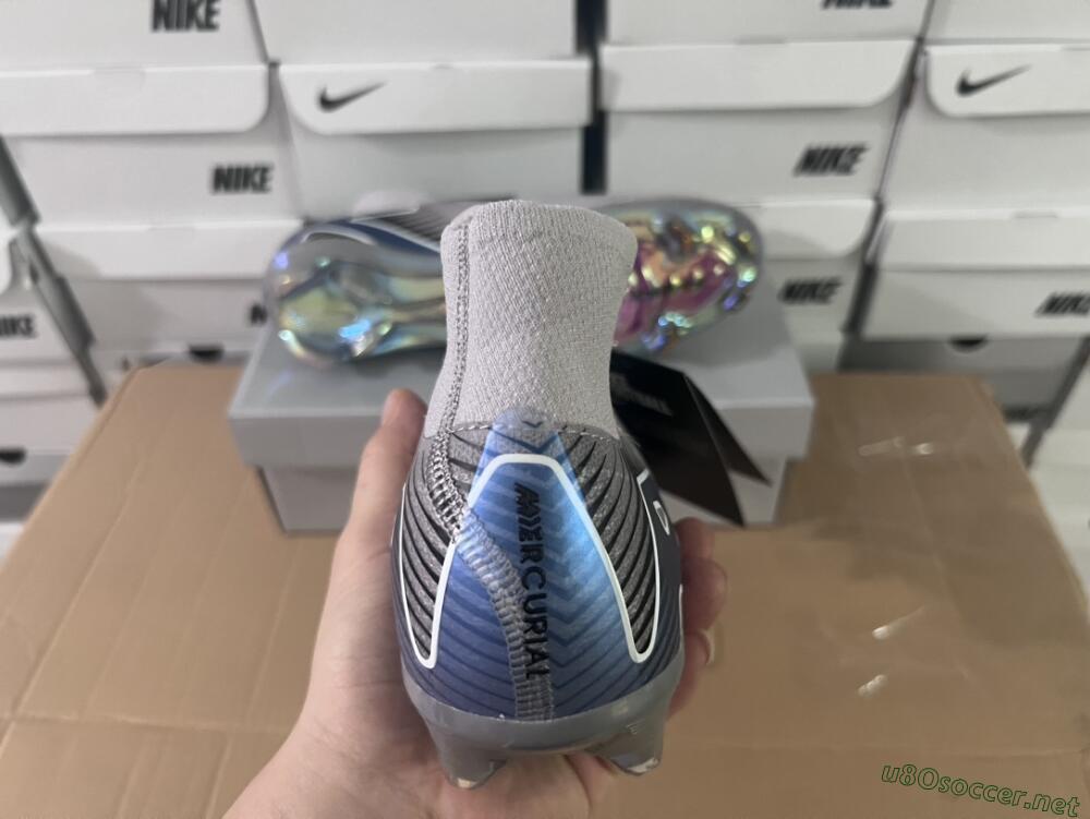 Unisex Nike Mercurial Superfly 10 Elite FG Football Boots - Grey/Black/Blue/Gold