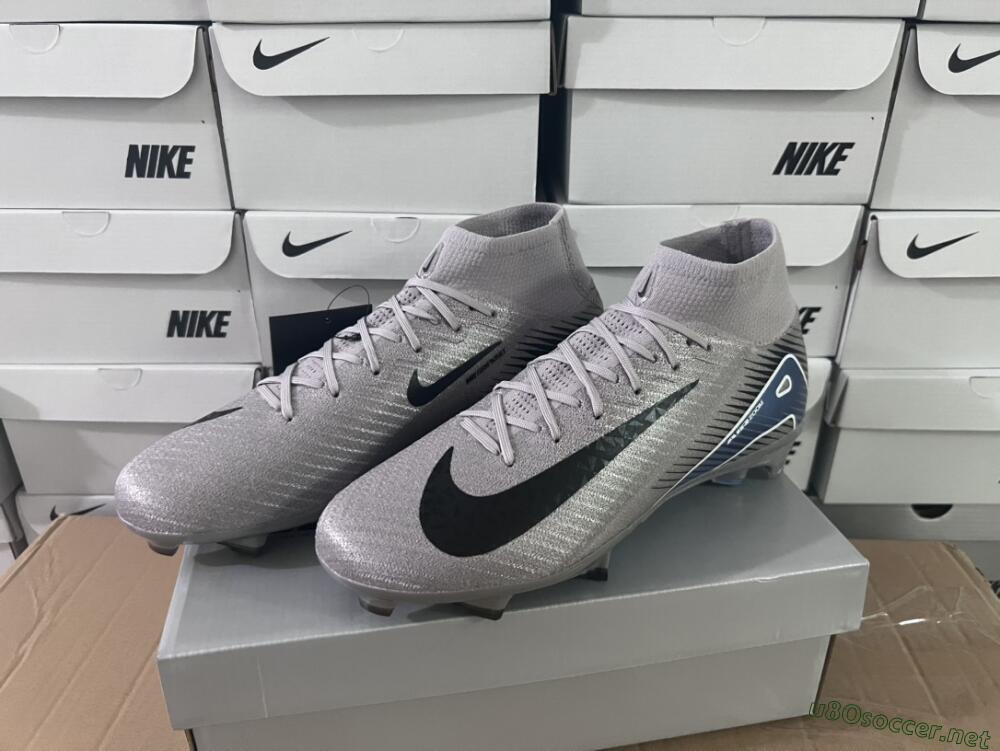 Unisex Nike Mercurial Superfly 10 Elite FG Football Boots - Grey/Black/Blue/Gold