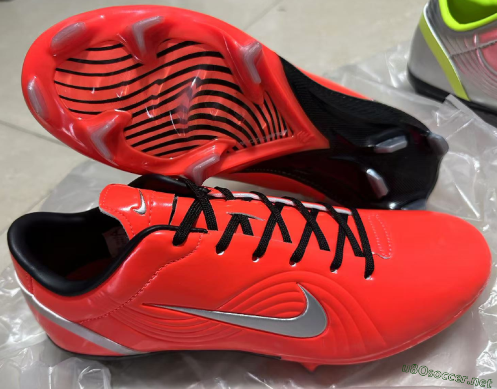 Men's Ronaldo x Nike R9 Mercurial Vapor 3 FG Football Boots - Red/Silver/Black