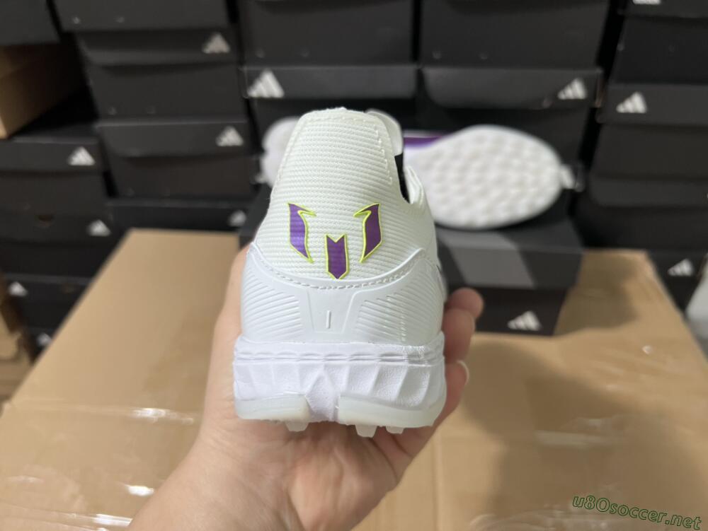 Unisex Adidas F50 Elite TF Football Shoes - White/Black/Purple