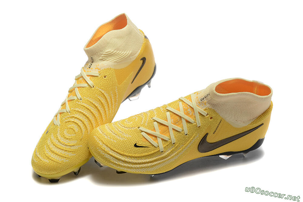 Men's Nike Phantom Luna Elite FG Football Boots - Yellow/White/Black 5