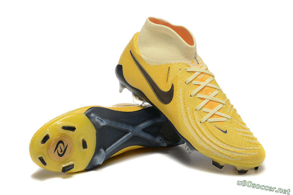 Men's Nike Phantom Luna Elite FG Football Boots - Yellow/White/Black 4