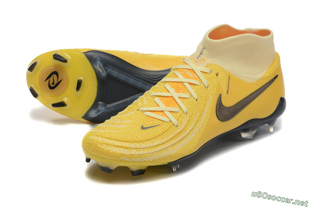 Men's Nike Phantom Luna Elite FG Football Boots - Yellow/White/Black 3