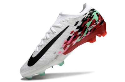 Unisex Nike Air Zoom Mercurial Vapor 16 Elite FG Football Boots - White/Black/Pink/Green