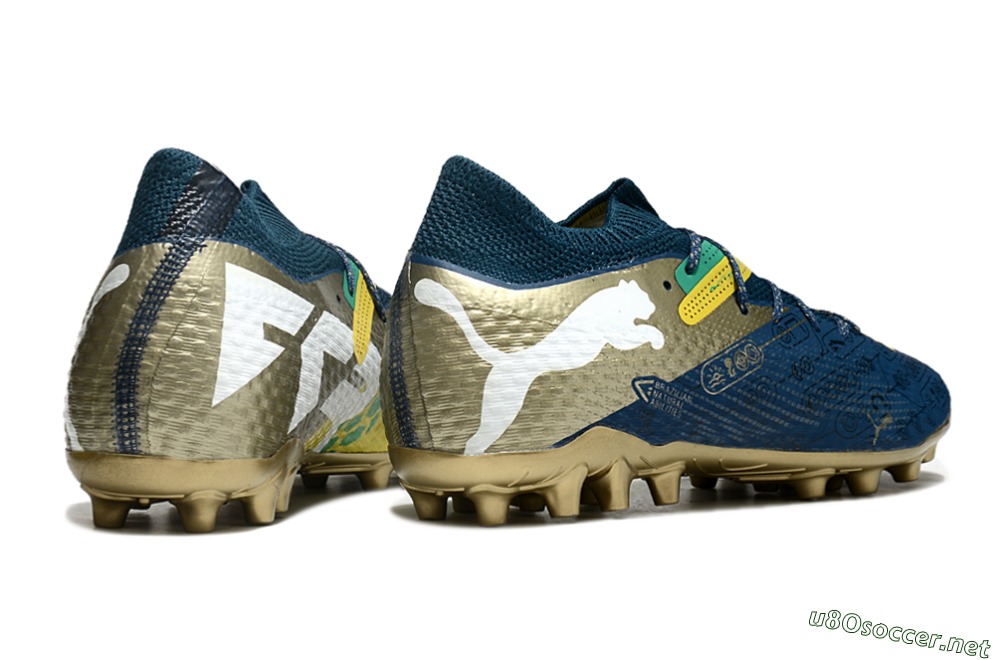 Men's Puma Future Ultimate MG Football Boots - Blue/White/Gold 6
