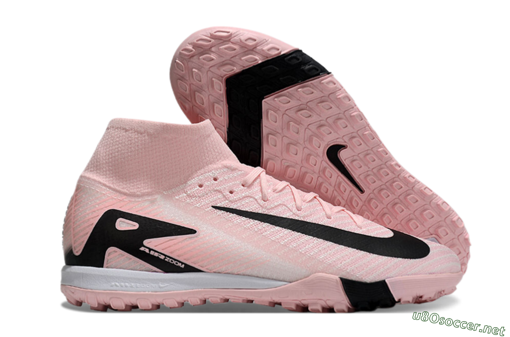 Unisex Nike Air Zoom Mercurial Superfly 10 Elite TF Football Shoes - Pink/White/Black 2