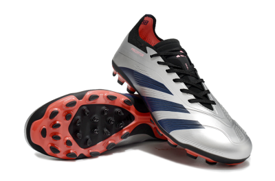 Men's Adidas Predator Elite 24 MG Football Boots - Silver/Blue/Red