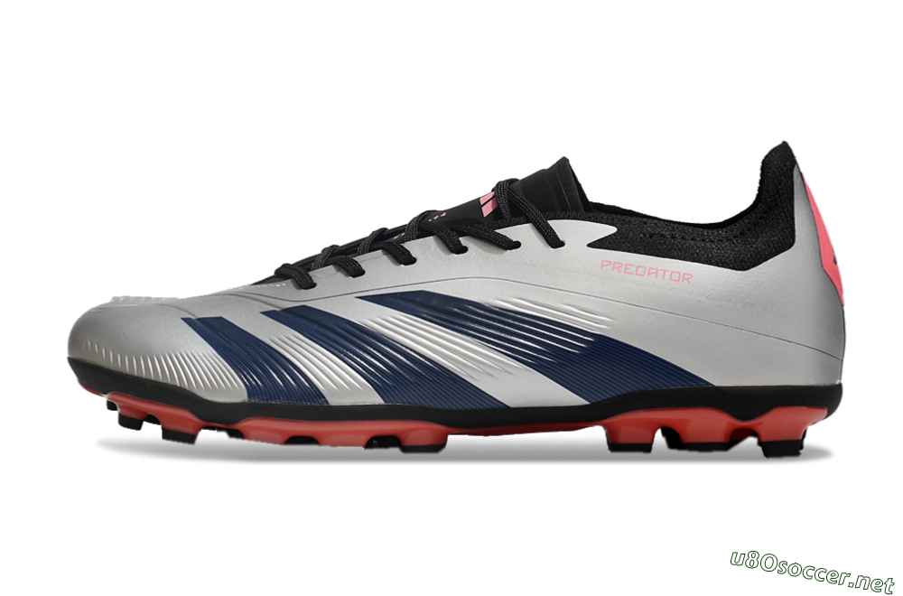 Men's Adidas Predator Elite 24 MG Football Boots - Silver/Blue/Red 0