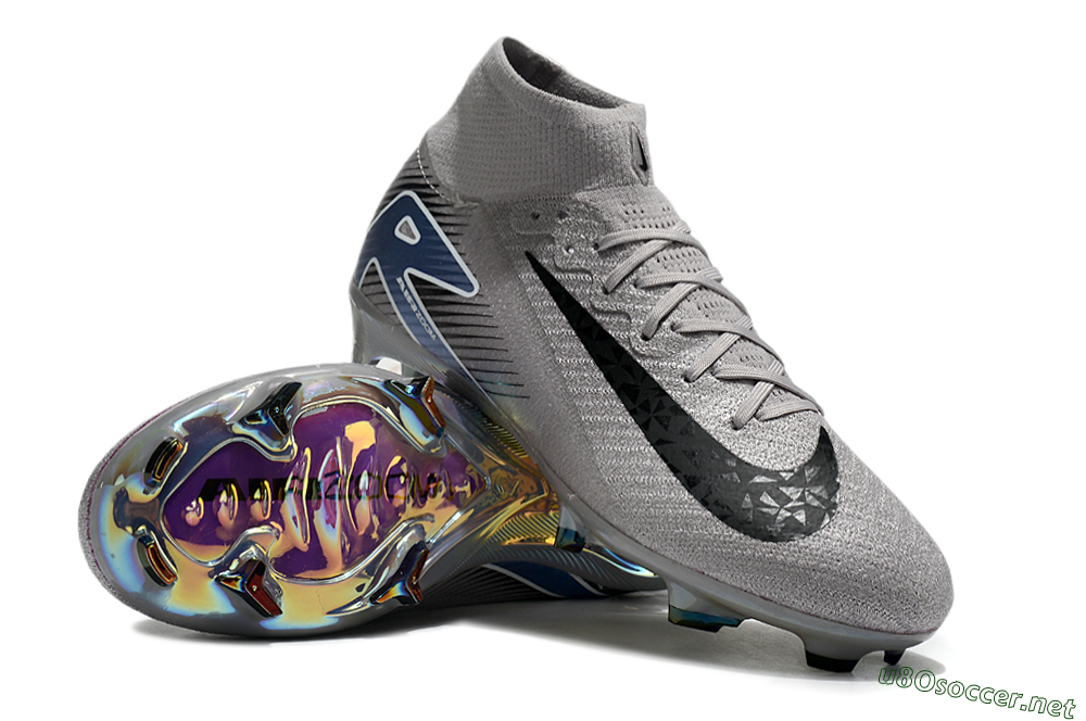 Unisex Nike Mercurial Superfly 10 Elite FG Football Boots - Grey/Black/Blue/Gold 3