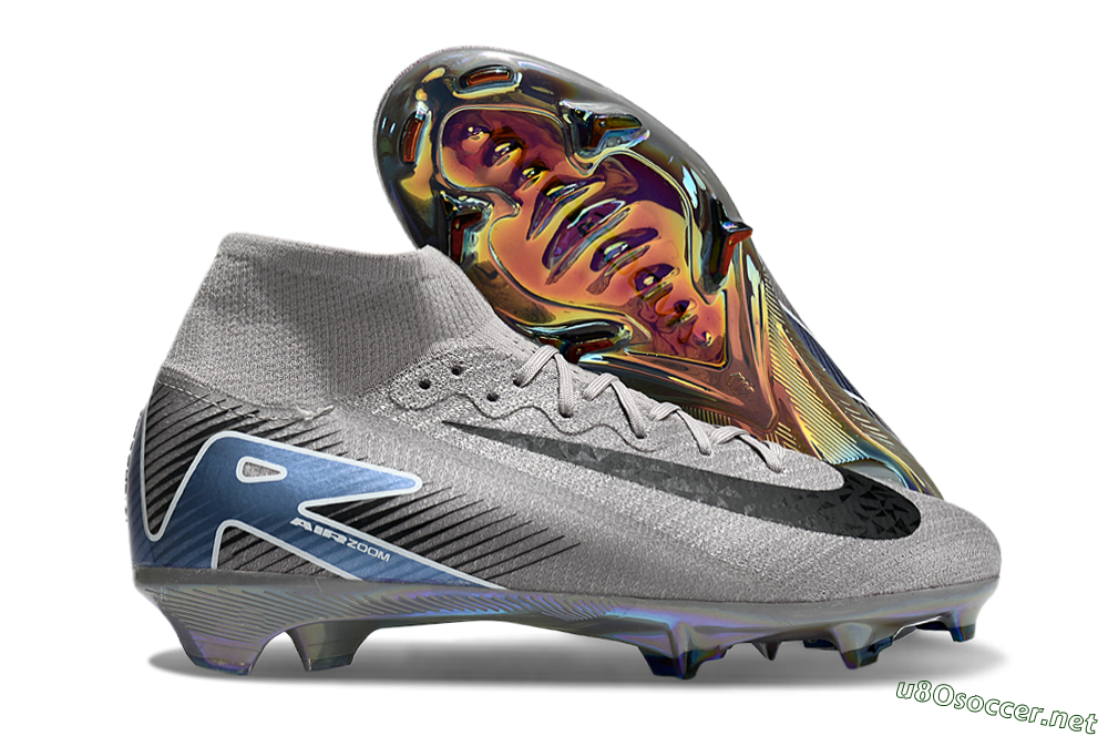 Unisex Nike Mercurial Superfly 10 Elite FG Football Boots - Grey/Black/Blue/Gold 2