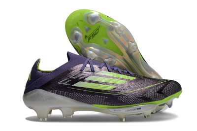 Unisex Adidas F50+ Lightstrike Elite FG Football Boots - Purple/Yellow/Silver