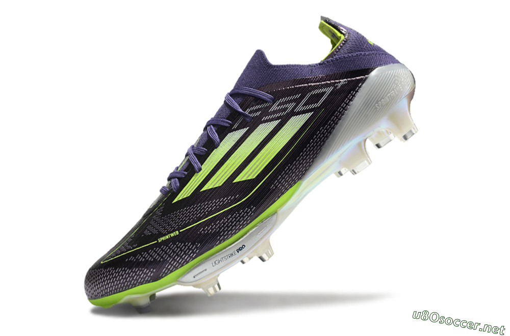 Unisex Adidas F50+ Lightstrike Elite FG Football Boots - Purple/Yellow/Silver 5
