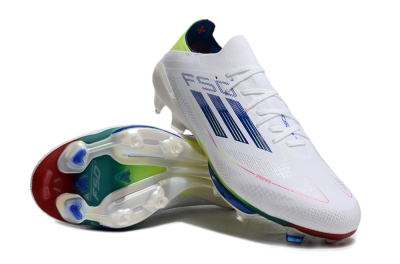 Men's Adidas F50+ Lightstrike Pro FG Football Boots - White/Blue/Yellow