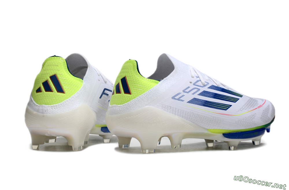 Men's Adidas F50+ Lightstrike Pro FG Football Boots - White/Blue/Yellow 7