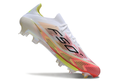 Unisex Adidas F50+ Lightstrike Pro FG Football Boots - White/Red/Pink/Black/Yellow