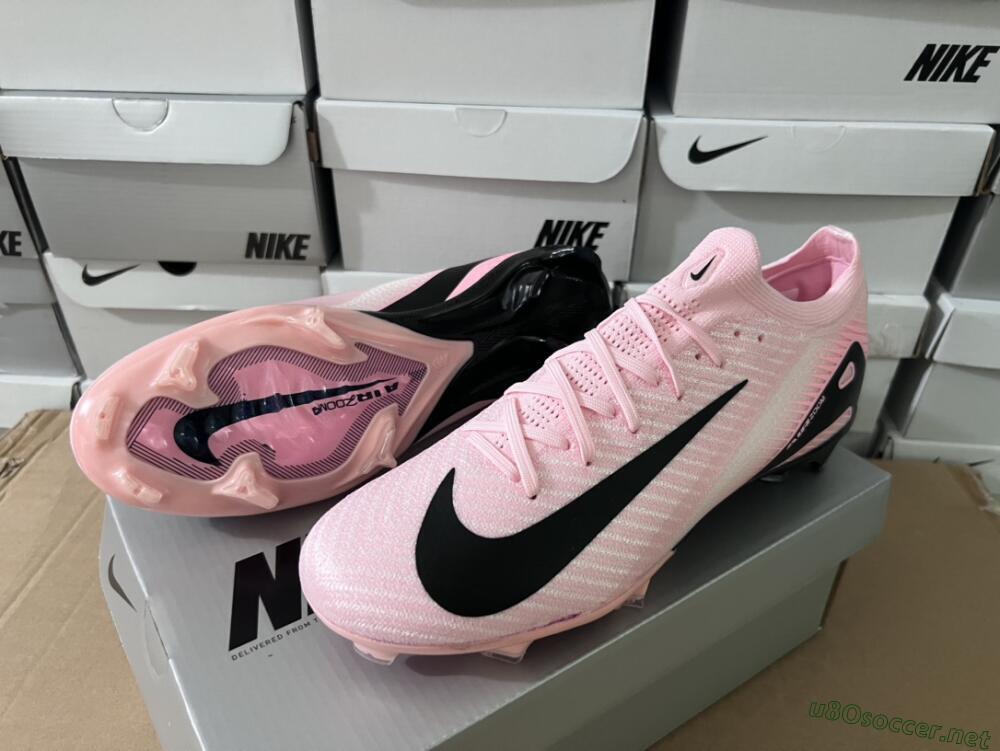Unisex Nike Air Zoom Mercurial Vapor 16 Elite FG Football Boots - Pink/Black/White