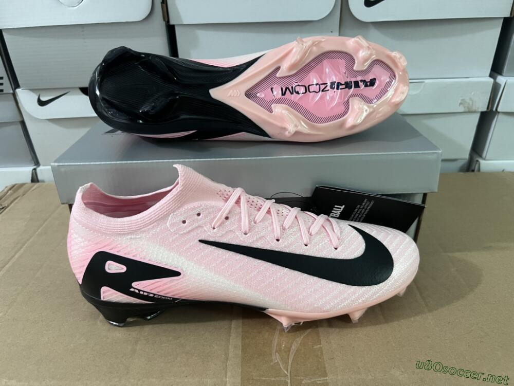 Unisex Nike Air Zoom Mercurial Vapor 16 Elite FG Football Boots - Pink/Black/White