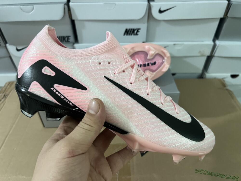 Unisex Nike Air Zoom Mercurial Vapor 16 Elite FG Football Boots - Pink/Black/White