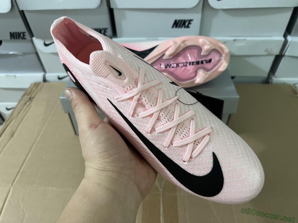 Unisex Nike Air Zoom Mercurial Vapor 16 Elite FG Football Boots - Pink/Black/White