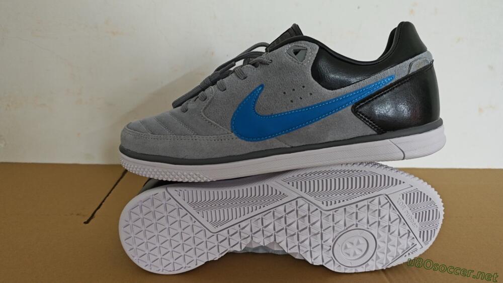 Men's Nike Street Gato IC Football Shoes - Grey/Blue/Black