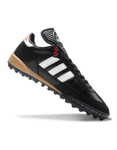 Men's Adidas Mundial Team Astro TF Football Shoes - Black/White/Red