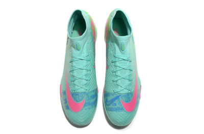 Unisex Nike Air Zoom Mercurial Superfly 10 Elite TF Football Shoes - Jade/Pink/Blue