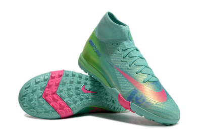 Unisex Nike Air Zoom Mercurial Superfly 10 Elite TF Football Shoes - Jade/Pink/Blue